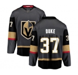 Men Vegas Golden Knights #37 Reid Duke Authentic Black Home Fanatics Branded Breakaway NHL Jersey