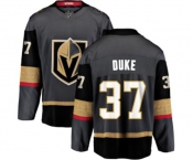 Men Vegas Golden Knights #37 Reid Duke Authentic Black Home Fanatics Branded Breakaway NHL Jersey