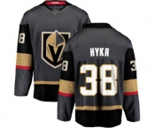 Men Vegas Golden Knights #38 Tomas Hyka Authentic Black Home Fanatics Branded Breakaway NHL Jersey