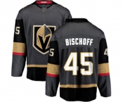 Men Vegas Golden Knights #45 Jake Bischoff Authentic Black Home Fanatics Branded Breakaway NHL Jersey
