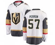 Men Vegas Golden Knights #57 David Perron Authentic White Away Fanatics Branded Breakaway NHL Jersey