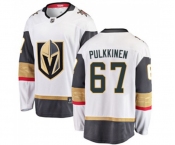 Men Vegas Golden Knights #67 Teemu Pulkkinen Authentic White Away Fanatics Branded Breakaway NHL Jersey