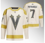 Men Vegas Golden Knights #7 Alex Pietrangelo Cream 2024 Winter Classic Breakaway Stitched Jersey