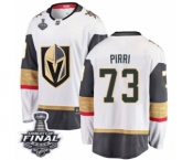 Men Vegas Golden Knights #73 Brandon Pirri Authentic White Away Fanatics Branded Breakaway 2018 Stanley Cup Final NHL Jersey