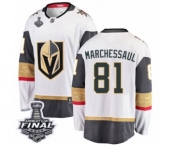 Men Vegas Golden Knights #81 Jonathan Marchessault Authentic White Away Fanatics Branded Breakaway 2018 Stanley Cup Final NHL Jersey
