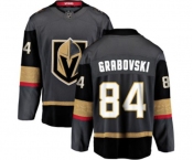 Men Vegas Golden Knights #84 Mikhail Grabovski Authentic Black Home Fanatics Branded Breakaway NHL Jersey