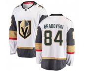 Men Vegas Golden Knights #84 Mikhail Grabovski Authentic White Away Fanatics Branded Breakaway NHL Jersey