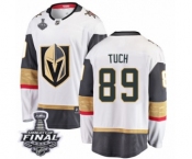 Men Vegas Golden Knights #89 Alex Tuch Authentic White Away Fanatics Branded Breakaway 2018 Stanley Cup Final NHL Jersey