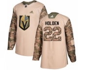Men's Adidas Vegas Golden Knights #22 Nick Holden Authentic Camo Veterans Day Practice NHL Jersey