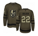 Men's Adidas Vegas Golden Knights #22 Nick Holden Authentic Green Salute to Service NHL Jersey