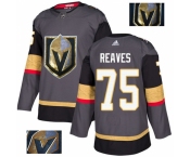 Men's Adidas Vegas Golden Knights #75 Ryan Reaves Authentic Gray Fashion Gold NHL Jersey