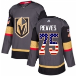Men's Adidas Vegas Golden Knights #75 Ryan Reaves Authentic Gray USA Flag Fashion NHL Jersey