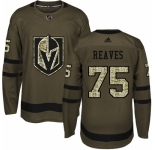 Men's Adidas Vegas Golden Knights #75 Ryan Reaves Authentic Green Salute to Service NHL Jersey