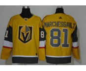 Men's Adidas Vegas Golden Knights #81 Jonathan Marchessault Authentic Golden 2020 Hockey Jersey