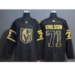 Men's Golden Knights #71 William Karlsson Black Gold Authentic Stitched Hockey Jersey