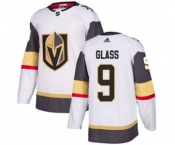 Men's Golden Knights #9 Cody Glass White Road Authentic Stitched Hockey Jersey