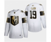 Men's Vegas Golden Knights #19 Reilly Smith White Golden Edition Limited Stitched Hockey Jersey