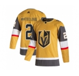 Men's Vegas Golden Knights #2 Zach Whitecloud Gold Stitched Jersey