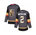 Men's Vegas Golden Knights #2 Zach Whitecloud Gray Stitched Jersey