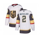 Men's Vegas Golden Knights #2 Zach Whitecloud White Stitched Jersey