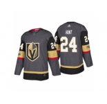 Men's Vegas Golden Knights #24 Brad Hunt Steel Grey 2017-2018 Season Jersey