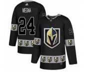 Men's Vegas Golden Knights #24 Jaycob Megna Authentic Black Team Logo Fashion Hockey Jersey