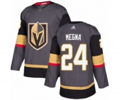 Men's Vegas Golden Knights #24 Jaycob Megna Premier Gray Home Hockey Jersey