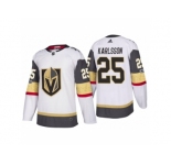 Men's Vegas Golden Knights #25 William Karlsson White 2017-2018 Season Jersey