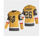 Men's Vegas Golden Knights #26 Paul Stastny 2020-21 Authentic Player Alternate Stitched Hockey Jersey Gold