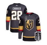 Men's Vegas Golden Knights #28 William Carrier Gray 2023 Stanley Cup Final Stitched Jersey
