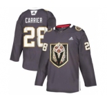 Men's Vegas Golden Knights #28 William Carrier Grey Latino Heritage Night Stitched Hockey Jersey