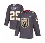 Men's Vegas Golden Knights #29 Marc-Andre Fleury Grey Latino Heritage Night Stitched Hockey Jersey