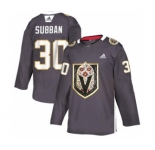Men's Vegas Golden Knights #30 Malcolm Subban Grey Latino Heritage Night Stitched Hockey Jersey
