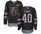 Men's Vegas Golden Knights #40 Garret Sparks Authentic Black 1917-2017 100th Anniversary Hockey Jersey