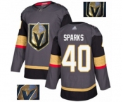 Men's Vegas Golden Knights #40 Garret Sparks Authentic Gray Fashion Gold Hockey Jersey