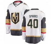 Men's Vegas Golden Knights #40 Garret Sparks Authentic White Away Fanatics Branded Breakaway Hockey Jersey