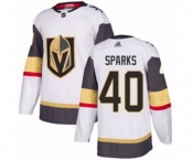 Men's Vegas Golden Knights #40 Garret Sparks Authentic White Away Hockey Jersey