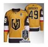 Men's Vegas Golden Knights #49 Ivan Barbashev Gold 2023 Stanley Cup Champions Stitched Jersey