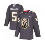 Men's Vegas Golden Knights #5 Deryk Engelland Grey Latino Heritage Night Stitched Hockey Jersey