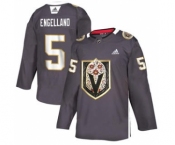 Men's Vegas Golden Knights #5 Deryk Engelland Grey Latino Heritage Night Stitched Hockey Jersey