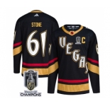 Men's Vegas Golden Knights #61 Mark Stone Black 2023 Stanley Cup Champions Reverse Retro Stitched Jersey