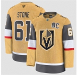 Men's Vegas Golden Knights #61 Mark Stone Gold 2026 Stanley Cup Final Patch And C Patch Home Stitched Hockey Jersey
