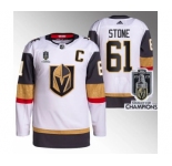 Men's Vegas Golden Knights #61 Mark Stone White 2023 Stanley Cup Champions Stitched Jersey