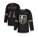 Men's Vegas Golden Knights #71 William Karlsson Black USA Flag Limited Hockey Jersey