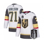 Men's Vegas Golden Knights #71 William Karlsson White 2023 Stanley Cup Final Stitched Jersey