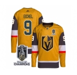 Men's Vegas Golden Knights #9 Jack Eichel Gold 2023 Stanley Cup Champions Stitched Jersey