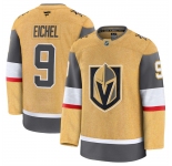 Men's Vegas Golden Knights #9 Jack Eichel Gold 2024-25 Home Stitched Hockey Jersey