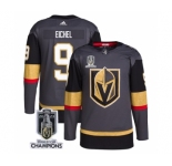 Men's Vegas Golden Knights #9 Jack Eichel Gray 2023 Stanley Cup Champions Stitched Jersey