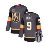 Men's Vegas Golden Knights #9 Jack Eichel Gray 2023 Stanley Cup Final Stitched Jersey