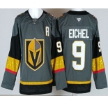 Men's Vegas Golden Knights #9 Jack Eichel Gray Authentic Jersey